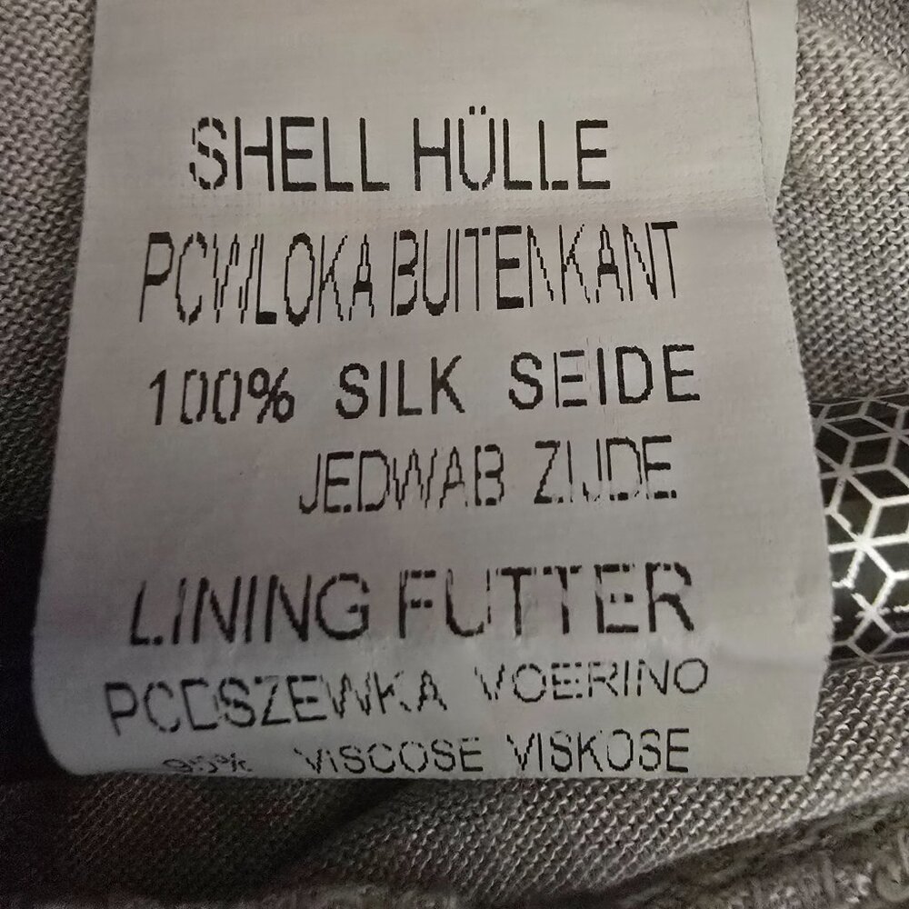 COLLEZIONE GAIA 100% SILK SLEEVELESS TUNIC GRAY LINED WOMENS SIZE LARGE - Picture 6 of 9